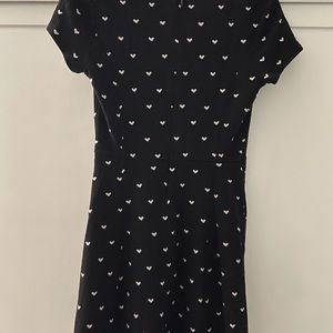 Heart Polka dot little black dress Maison Jules